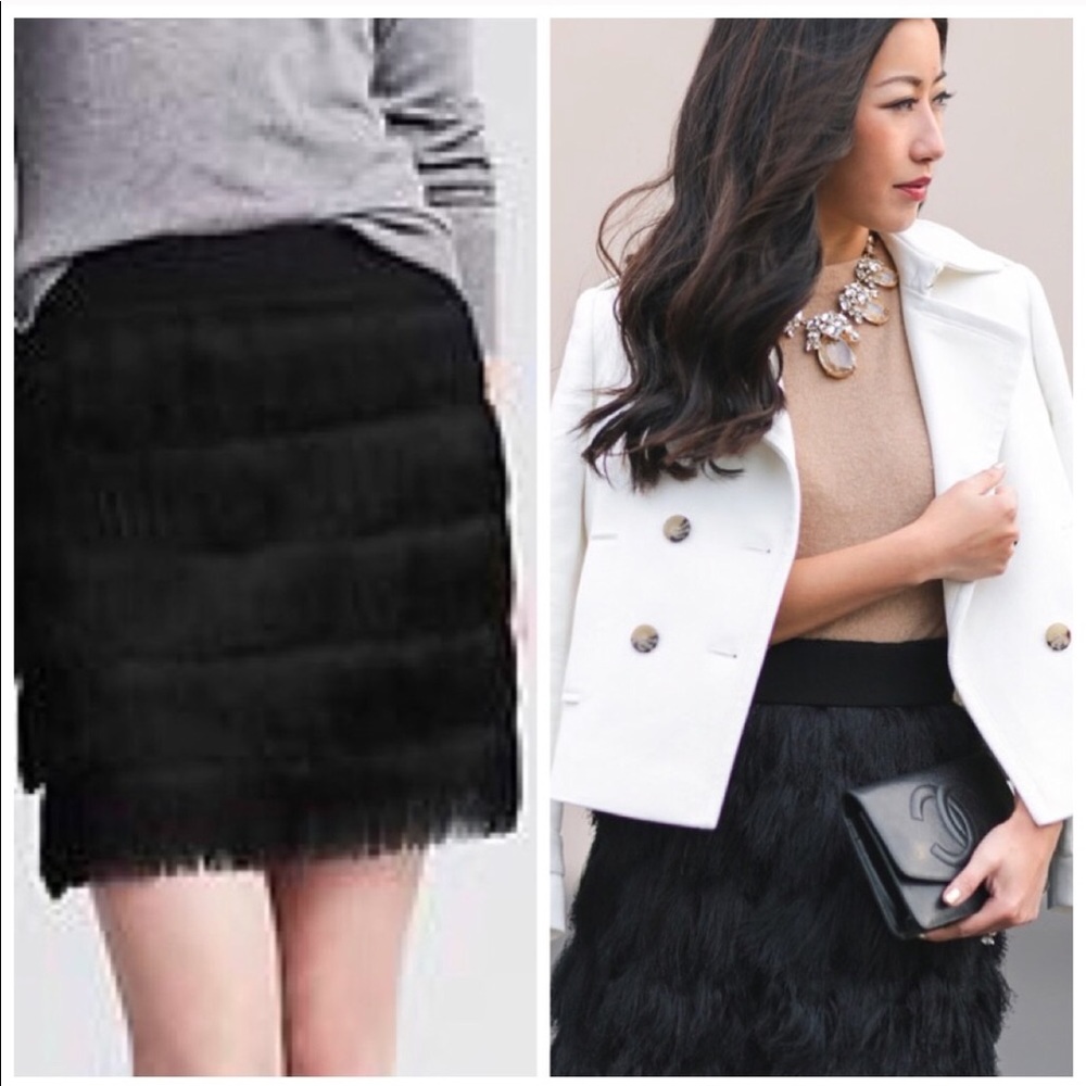 🆕 BANANA REPUBLIC Black Fringe Skirt